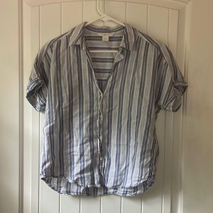 H&M blue striped button down